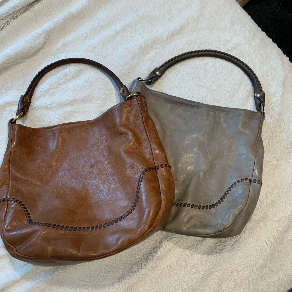 Frye Melissa whip stitch leather hobo bag.
